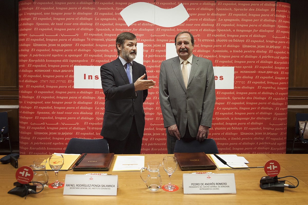 El Instituto Cervantes y CEDRO colaborarán en la promoción del respeto a la propiedad intelectual de los autores y editores españoles