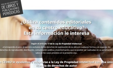 Campaña informativa sobre derechos de autor en centros adscritos